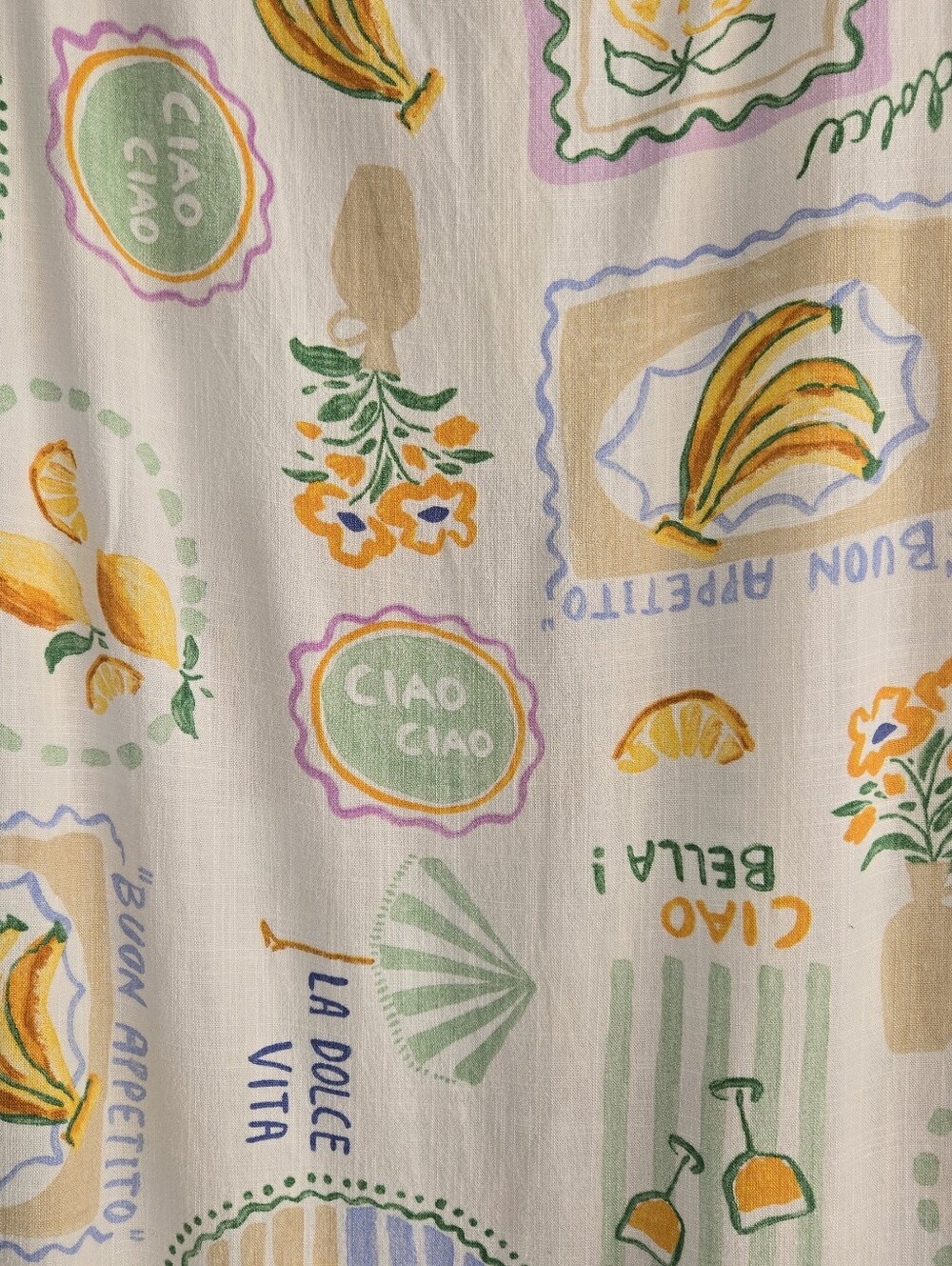 PAPER HEART Strapless Travel Print Print Slip Dress Size XL Linen Blend - Picture 9 of 13